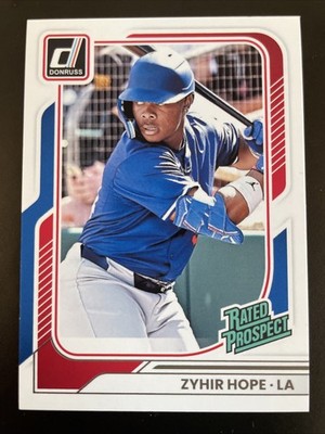 Zyhir Hope Rated Prospect Rookie RC 2026 Donruss Baseball Card #182 LA Dodgers